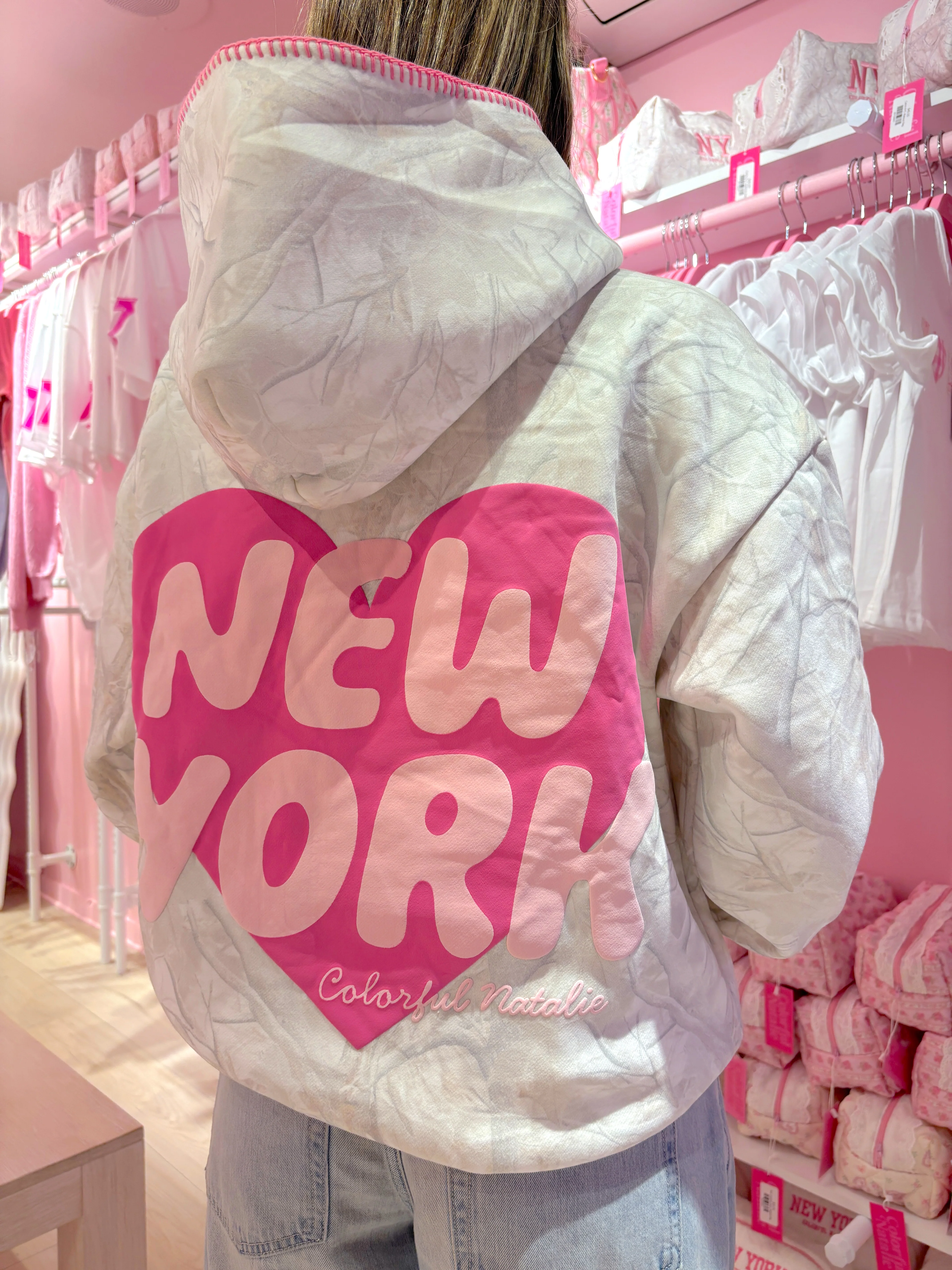 Preorder: New York Heart Camo Puff Hoodie - Image 2