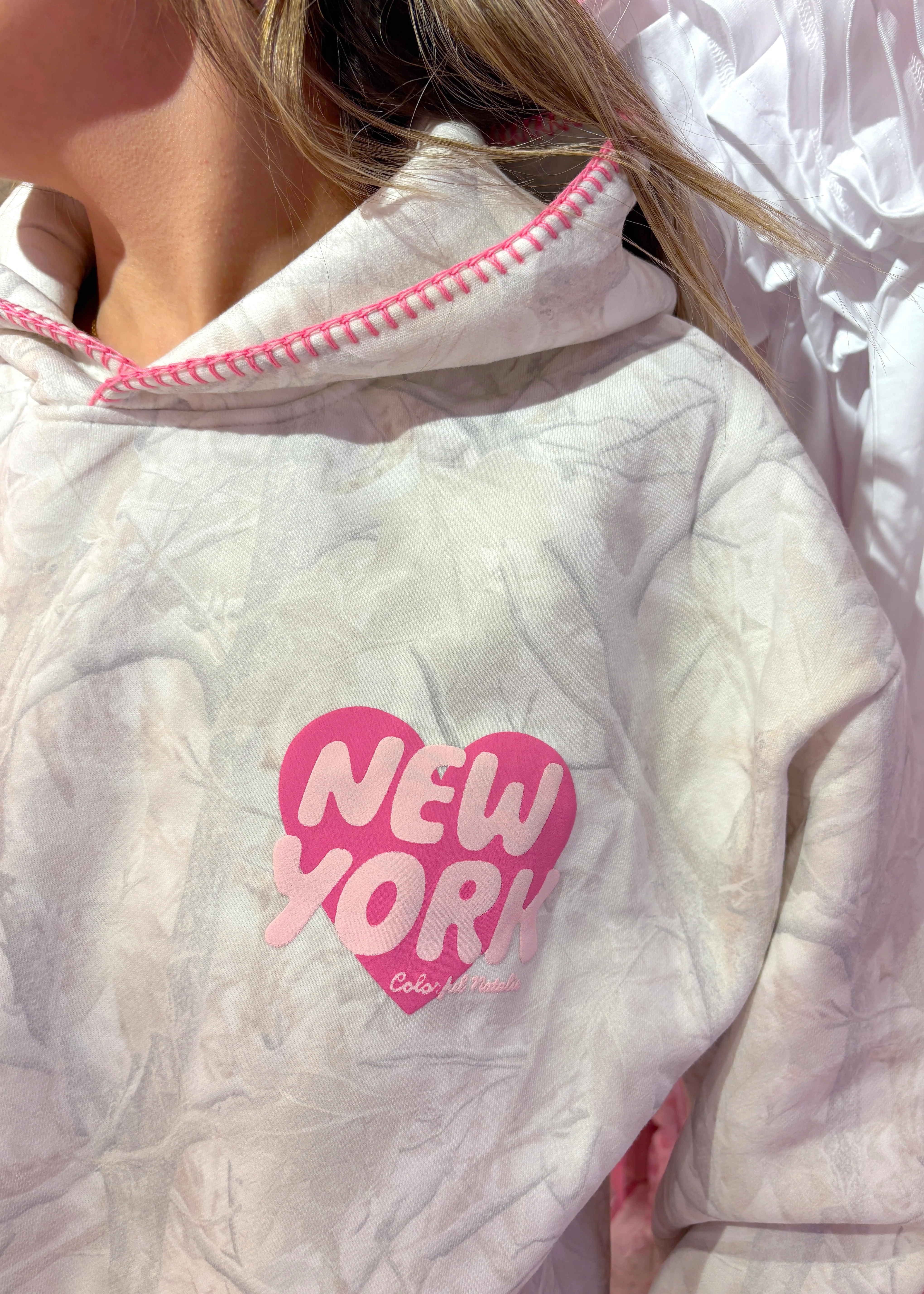 Preorder: New York Heart Camo Puff Hoodie - Image 3