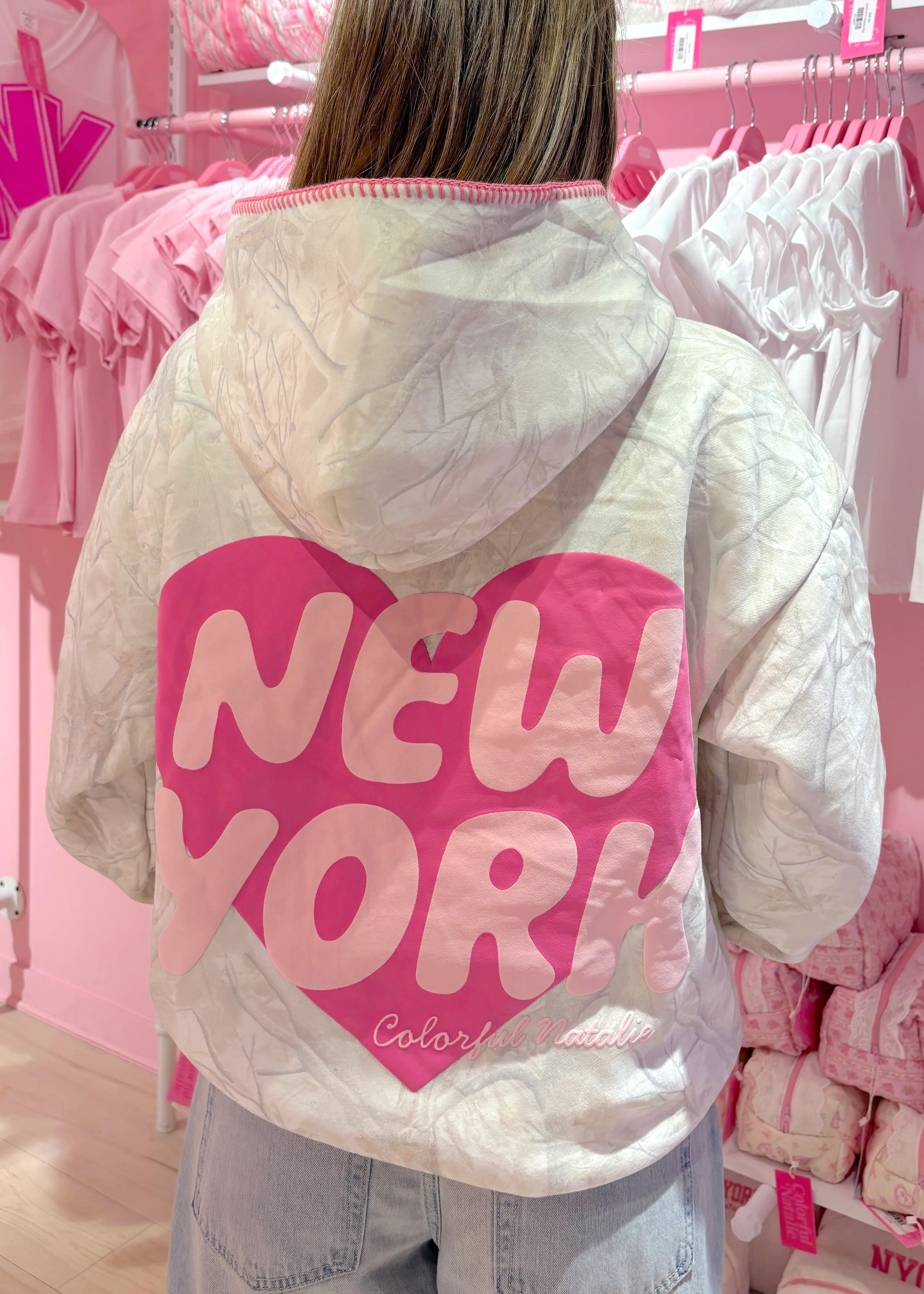 Preorder: New York Heart Camo Puff Hoodie - Image 4