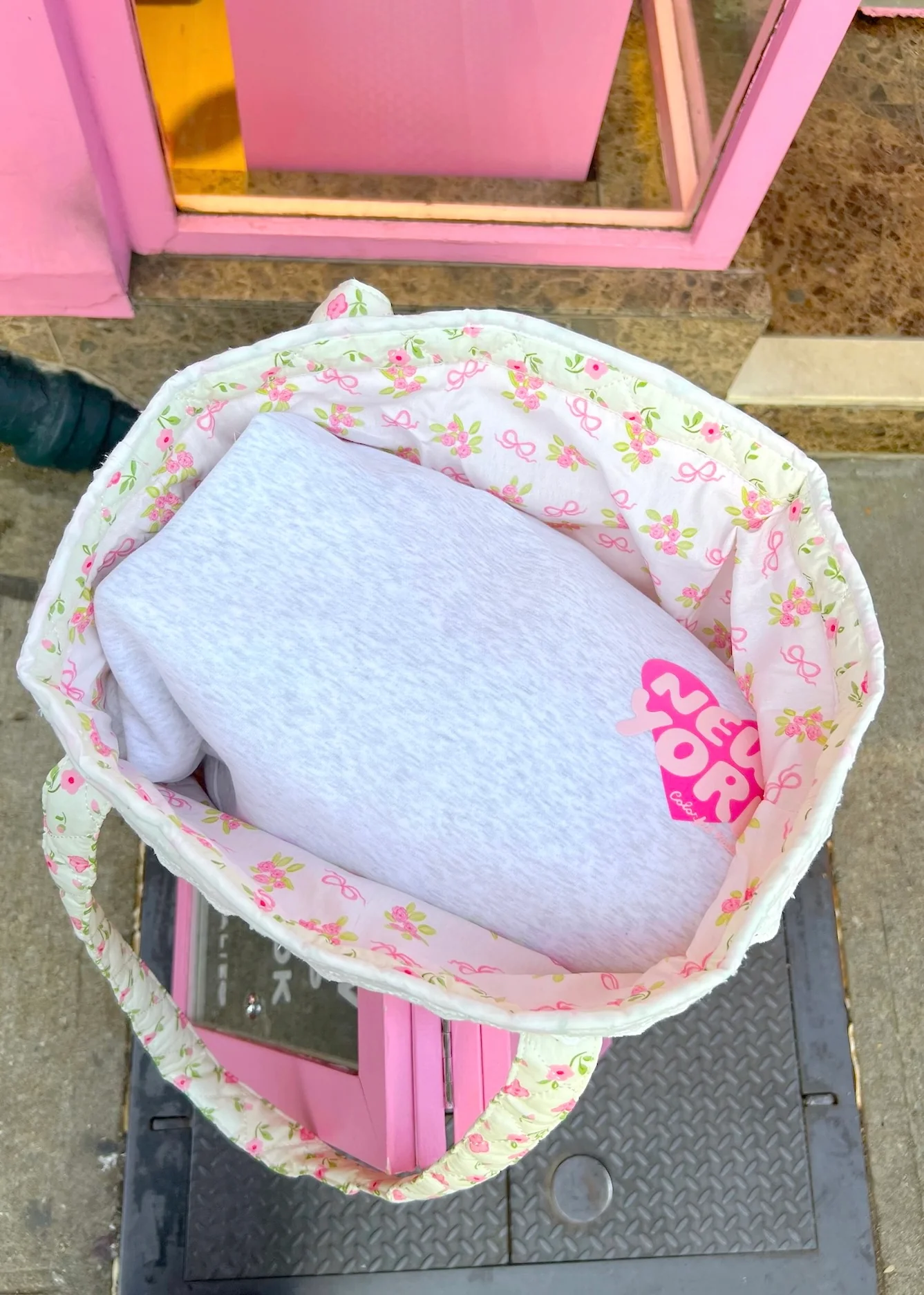 Pink Blossom Hearts Tote - Image 3